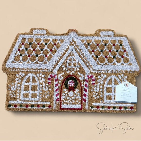 My Texas House Multi Gingerbread Candy Cane Outdoor Coir Doormat, 18x30 Walmart - Picture 7 of 7